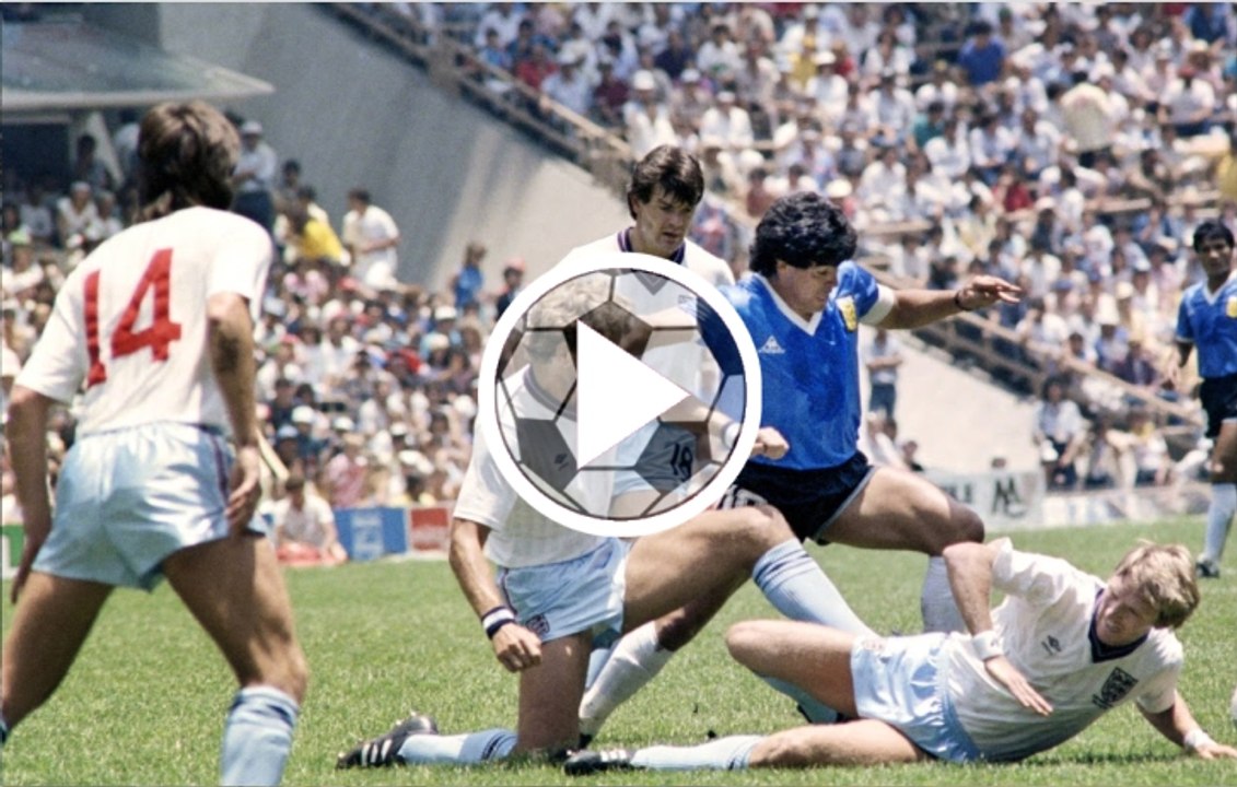 Maradona pintó su golazo a Inglaterra en 1986