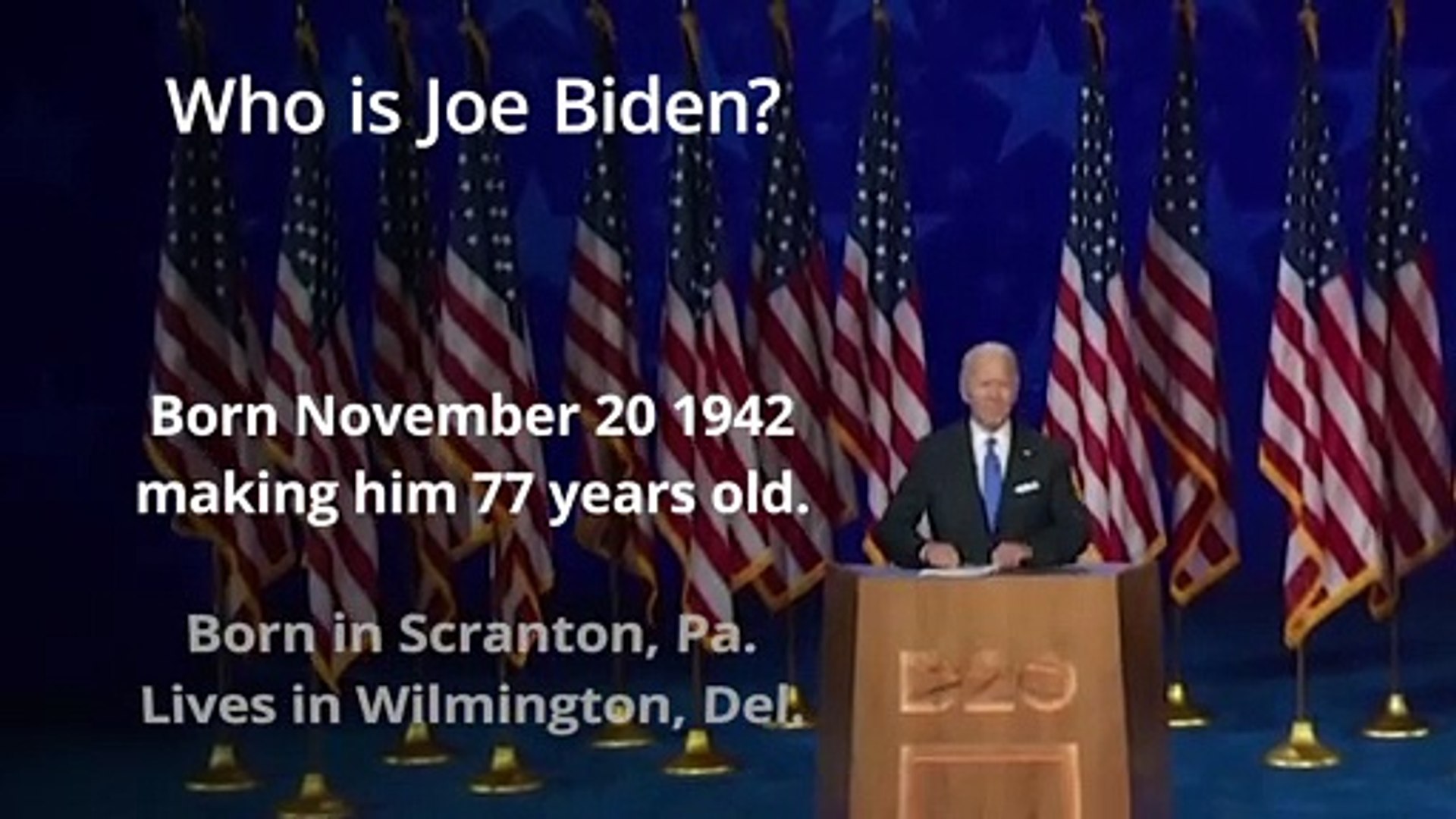 Joe Biden in profile.