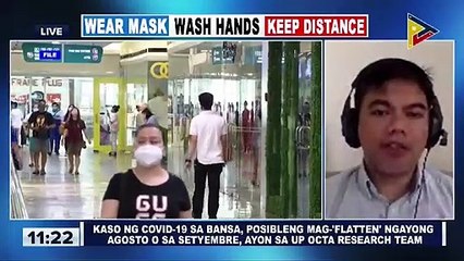 #LagingHanda | Kaso ng CoVID-19 sa bansa, posibleng mag-'flatten' ngayong Agosto o sa Setyembre, ayon sa UP OCTA research team