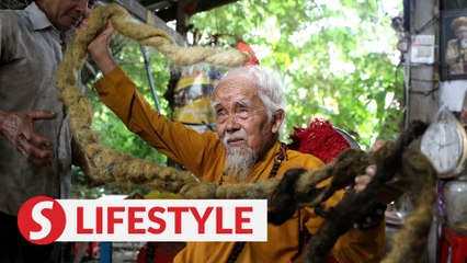 "Divine calling" inspires Vietnam man to grow 5-metre dreadlock