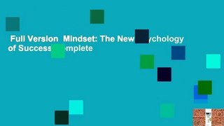Full Version  Mindset: The New Psychology of Success Complete