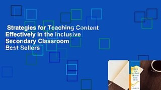 Strategies for Teaching Content Effectively in the Inclusive Secondary Classroom  Best Sellers