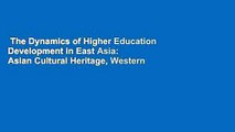 The Dynamics of Higher Education Development in East Asia: Asian Cultural Heritage, Western