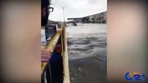 Shocking Video | Out Of Control Car Floats On Flood Water