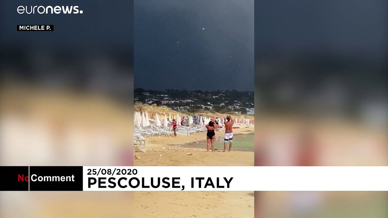 Sunbathers flee as tornado hits Italian beach