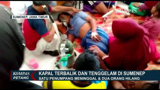 Detik-detik Kapal Penumpang Terbalik dan Tenggelam di Perairan Sumenep!
