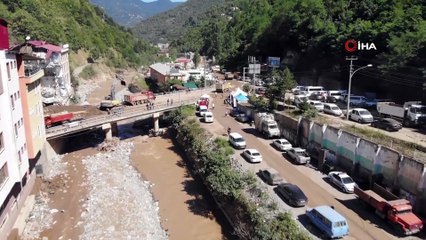 Dereli caddeleri selin üzerinden geçen 4 günün ardından büyük ölçüde temizlendi