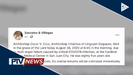 Lingayen-Dagupan Archbishop Emeritus Oscar Cruz, pumanaw na