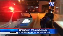 Detenidos y droga incautada tras operativo en Durán, provincia del Guayas