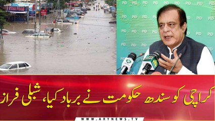 Karachi was destroyed by Sindh government, Shibli Faraz