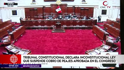 TC declara inconstitucional ley que suspende cobro de peajes | Primera Edición (HOY)