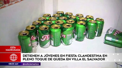 Detienen a 15 jóvenes en fiesta clandestina en Villa el Salvador | Primera Edición (HOY)