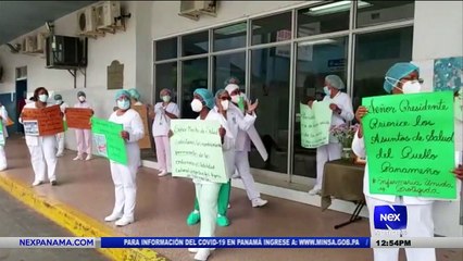 Enfermeras realizan protesta por segundo día desde Colón - Nex Noticias