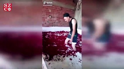 Salça üretim tesisinde skandal görüntüler