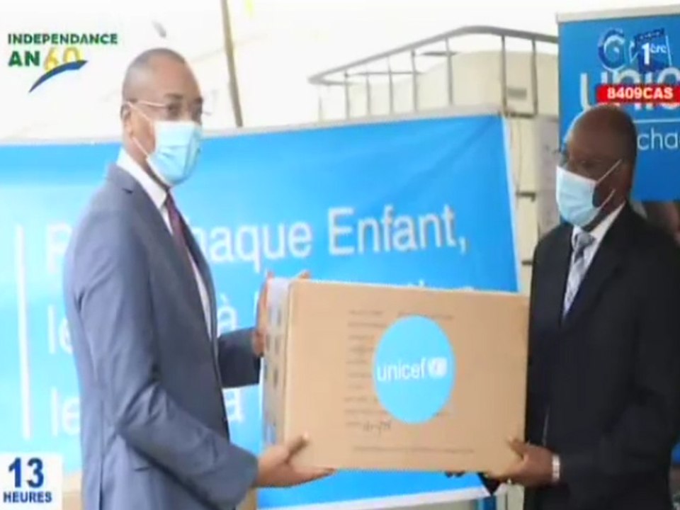 RTG / Remise de don d’équipements de protection contre la Covid-19 par le Représentant de l’UNICEF au Gabon