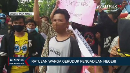 Ratusan Warga Geruduk Pengadilan Negeri