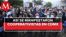 Cooperativistas de Cruz Azul protestan en CdMx