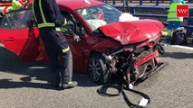 Una conductora de 79 años es rescatada por los bomberos tras accidente de tráfico