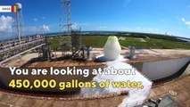 NASA's 450,000-gallon water fountain