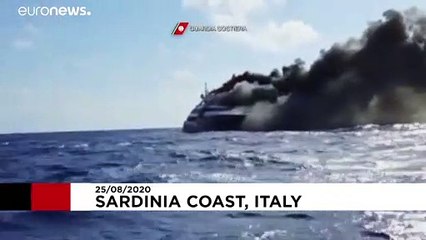 Brennende 50-Meter-Yacht von kasachischen Touristen vor Sardinien gesunken