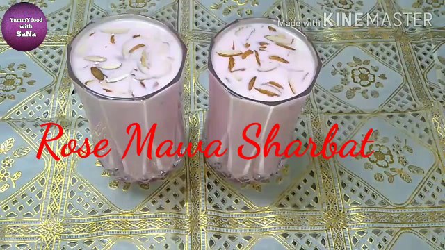 Muharram Special Rose Mawa Sharbat/ Muharram Special Doodh Ka Sharbat/ Rose Sharbat/