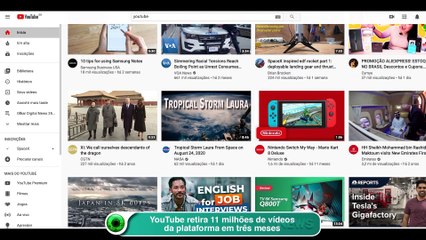 YouTube retira 11 milhões de vídeos da plataforma em três meses