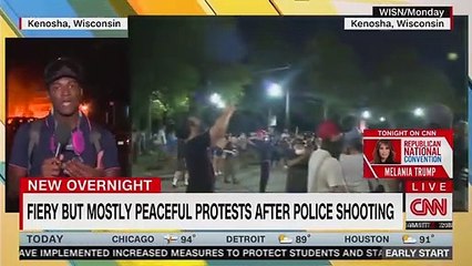 USA - Regardez l'envoyé spécial de CNN, cette nuit, au coeur des émeutes à Kenosha dans le Wisconsin après le meurtre de deux personnes qui protestaient contre les brutalités policières