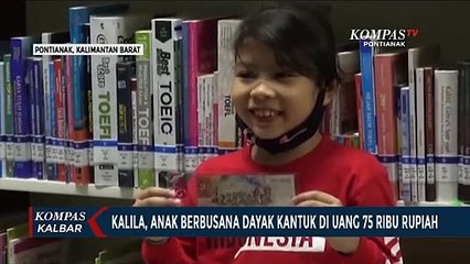 Kalila, Anak Berbaju Adat Dayak Kantuk di Uang Pecahan 75 Ribu