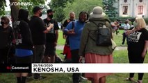شاهد: مظاهرات وغضب الشارع الأمريكي في مدينة كينوشا