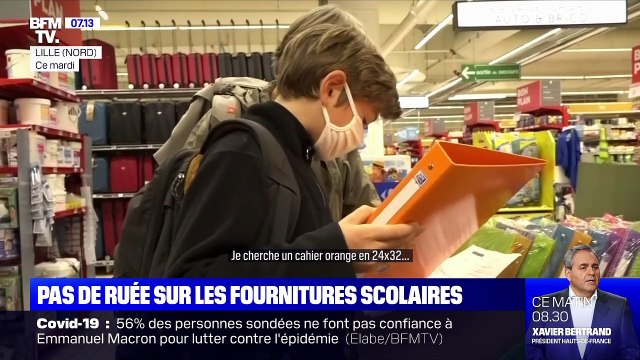 Pas de ruée sur les fournitures scolaires - 27/08