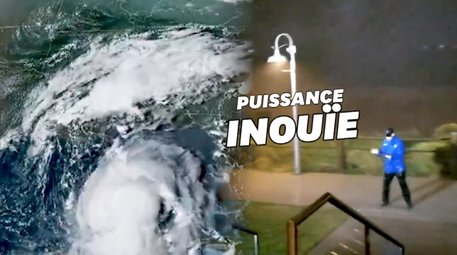 L'ouragan Laura vu du ciel alors qu'il atteint les côtes de la Louisiane