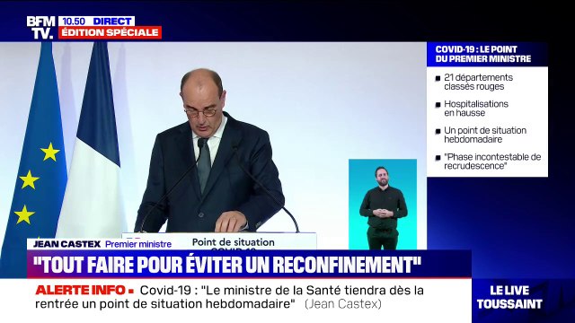 Jean Castex: Nous devons éviter autant que possible les fêtes familiales