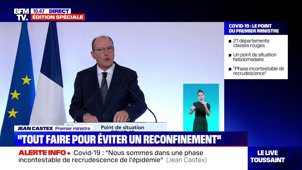 Jean Castex annonce le port du masque obligatoire dans l'enseignement supérieur