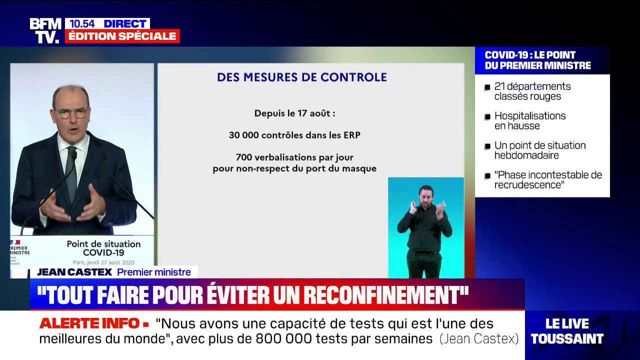 Port du masque: 30.000 contrôles et 700 verbalisations par jour depuis le 17 août