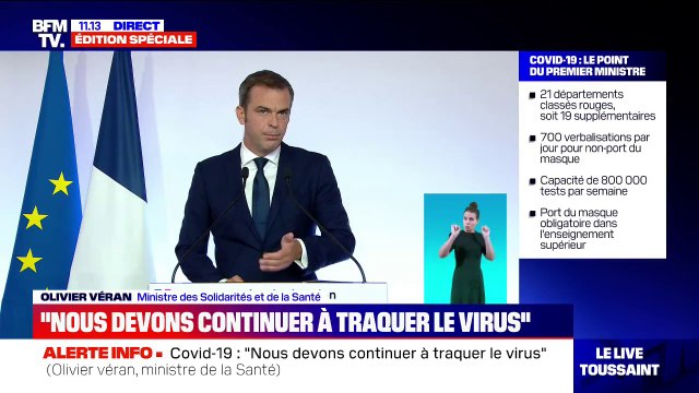Olivier Véran annonce un objectif d'un million de tests par semaine pour les laboratoires
