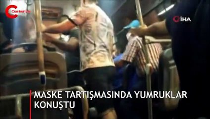 Yaşlıların maske kavgasında yumruklar konuştu