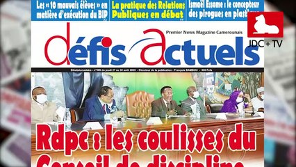 REVUE DE PRESSE DU CAMEROUNAISE DU 27 AOÛT 2020