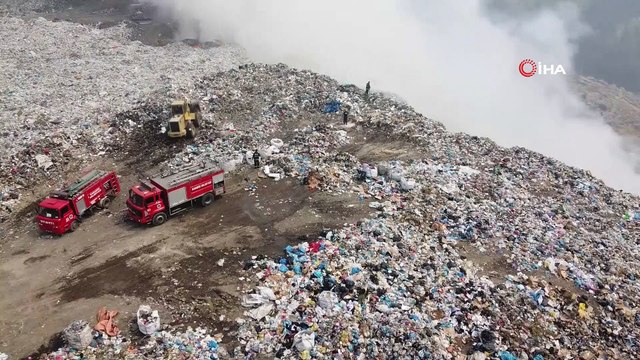 Çöplükte çıkan yangın sonrası şehri duman kapladı