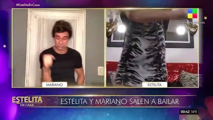 "¡Sacate la remeraaaaa!": el descontrol de Estelita cuando bailó por videoconferencia con Mariano Martínez