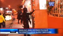 Banda que usaba uniformes policiales fue desarticulada en Guayas y Santa Elena