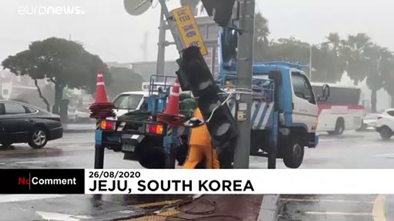Taifun Bavi zieht über Süd- und Nordkorea