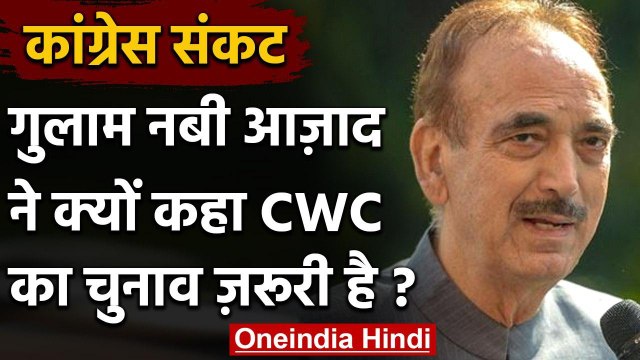 Congress Crisis: Ghulam Nabi Azad बोले- पूरी CWC का होना चाहिए चुनाव | वनइंडिया हिंदी