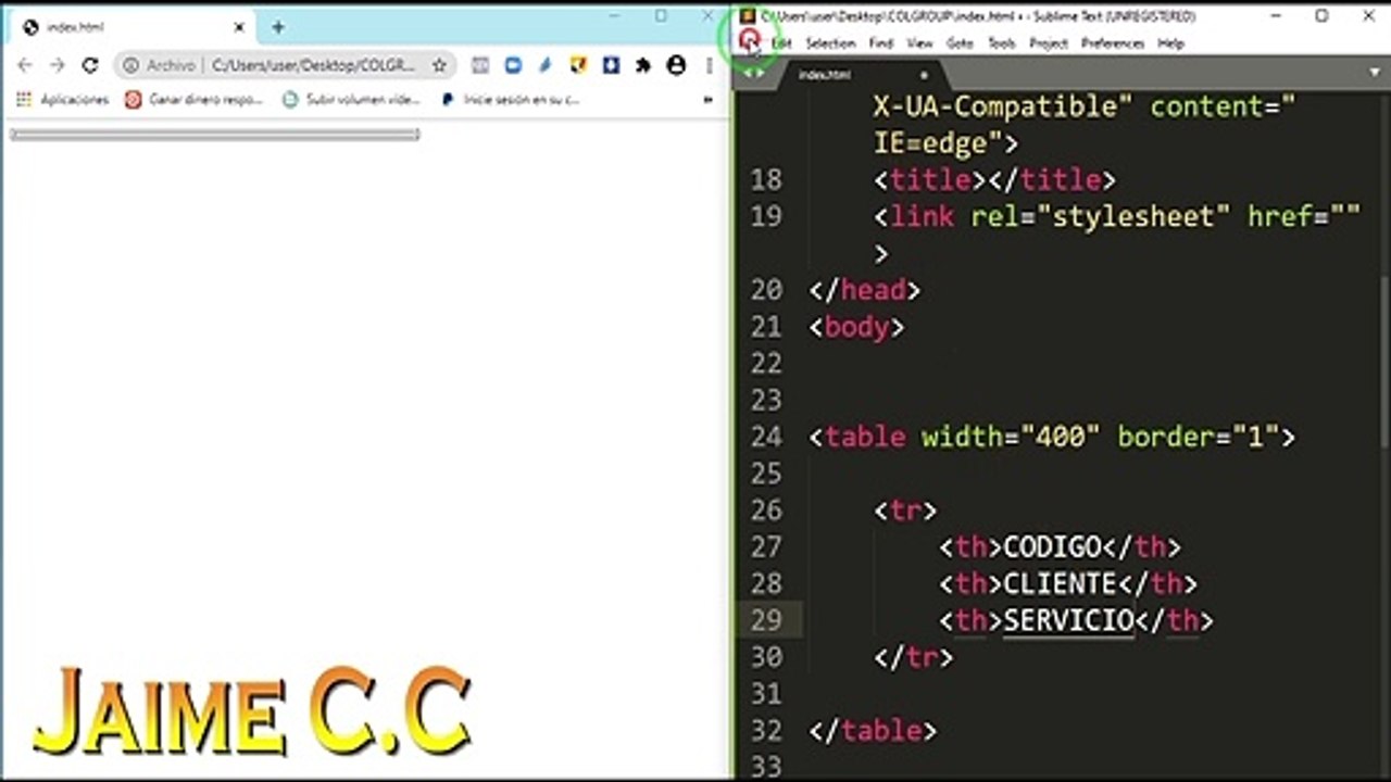 LA ETIQUETA COLGROUD EN HTML