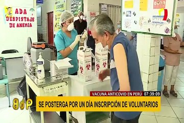 Vacuna COVID-19 en el Perú: se pospone por un día inscripción para pruebas