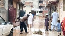 Streets flooded in Pakistan's Rawalpindi after heavy rain