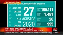 Son dakika haberi... Vaka sayısı ve can kaybı kaç oldu? 27 Ağustos koronavirüs tablosu