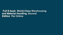 Full E-book  World-Class Warehousing and Material Handling, Second Edition  For Online