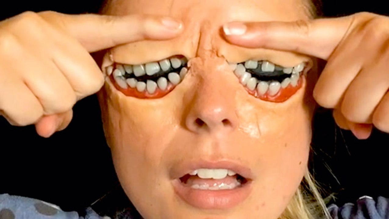 Makeup artist creates nightmarish looks using teeth