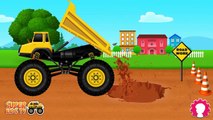 Monster Truck   Learn Colors with Trucks   Police Car   Car Wash for Children