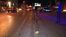 Beşiktaş’ta ticari taksi ve motosiklet kafa kafaya çarpıştı:1 yaralı